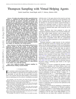 Thompson Sampling with Virtual Helping Agents