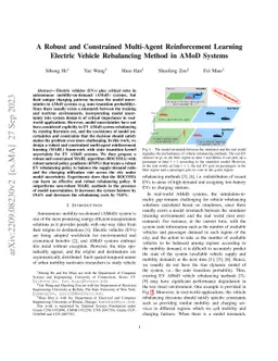 A Robust and Constrained Multi-Agent Reinforcement Learning Electric
  Vehicle Rebalancing Method in AMoD Systems
