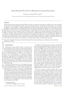 Deep Plug-and-Play Prior for Hyperspectral Image Restoration