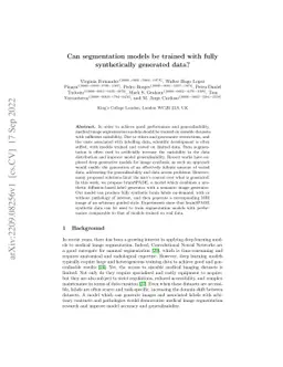Can segmentation models be trained with fully synthetically generated
  data?