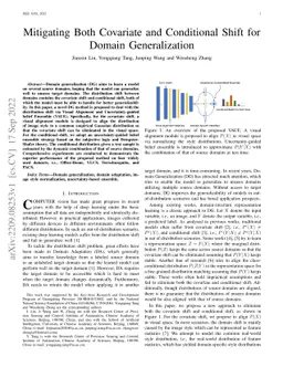 Mitigating Both Covariate and Conditional Shift for Domain
  Generalization