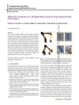 6DOF Pose Estimation of a 3D Rigid Object based on Edge-enhanced Point
  Pair Features