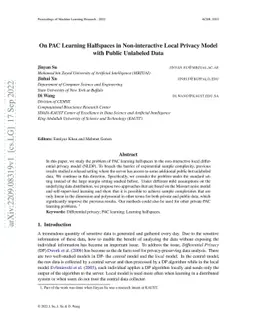 On PAC Learning Halfspaces in Non-interactive Local Privacy Model with
  Public Unlabeled Data