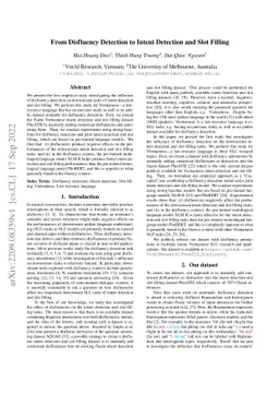 From Disfluency Detection to Intent Detection and Slot Filling