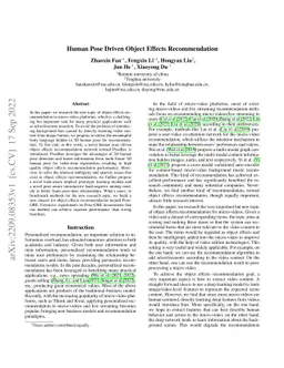 Human Pose Driven Object Effects Recommendation