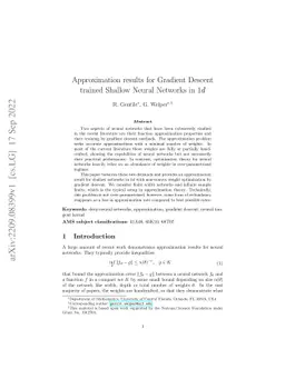 Approximation results for Gradient Descent trained Shallow Neural
  Networks in $1d$