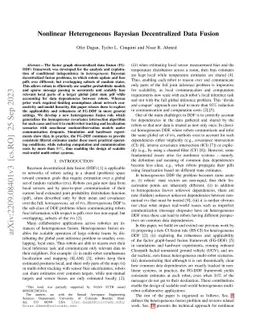 Nonlinear Heterogeneous Bayesian Decentralized Data Fusion