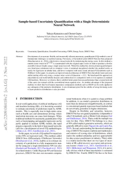 Sample-based Uncertainty Quantification with a Single Deterministic
  Neural Network
