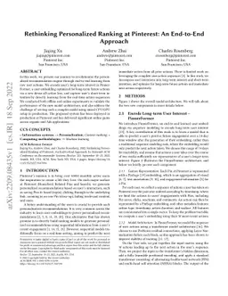 Rethinking Personalized Ranking at Pinterest: An End-to-End Approach