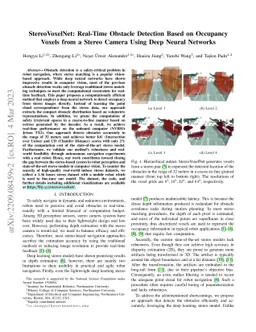 StereoVoxelNet: Real-Time Obstacle Detection Based on Occupancy Voxels
  from a Stereo Camera Using Deep Neural Networks