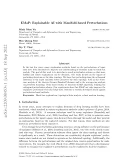 EMaP: Explainable AI with Manifold-based Perturbations