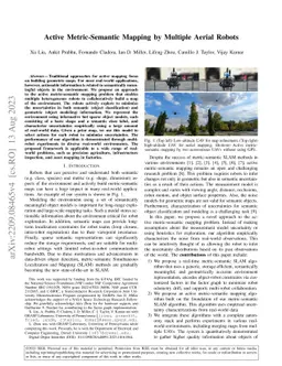 Active Metric-Semantic Mapping by Multiple Aerial Robots