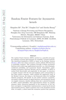 Random Fourier Features for Asymmetric Kernels