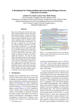 A Benchmark for Understanding and Generating Dialogue between Characters
  in Stories