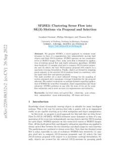 SF2SE3: Clustering Scene Flow into SE(3)-Motions via Proposal and
  Selection