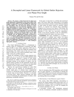 A Decoupled and Linear Framework for Global Outlier Rejection over
  Planar Pose Graph