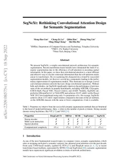SegNeXt: Rethinking Convolutional Attention Design for Semantic
  Segmentation