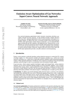 Emission-Aware Optimization of Gas Networks: Input-Convex Neural Network
  Approach