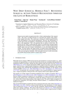 Why Deep Surgical Models Fail?: Revisiting Surgical Action Triplet
  Recognition through the Lens of Robustness