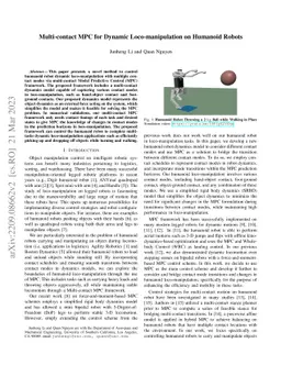 Multi-contact MPC for Dynamic Loco-manipulation on Humanoid Robots
