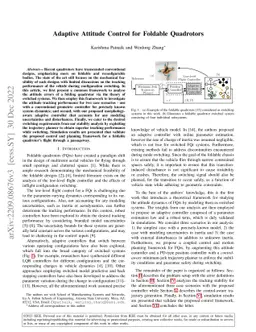 Adaptive Attitude Control for Foldable Quadrotors