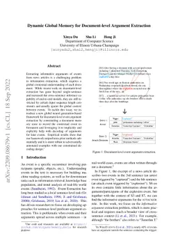 Dynamic Global Memory for Document-level Argument Extraction