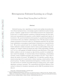 Heterogeneous Federated Learning on a Graph