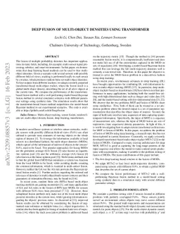 Deep Fusion of Multi-Object Densities Using Transformer