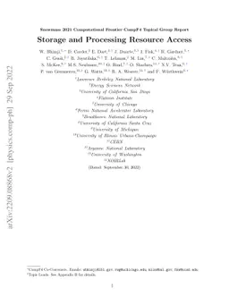 Snowmass 2021 Computational Frontier CompF4 Topical Group Report:
  Storage and Processing Resource Access