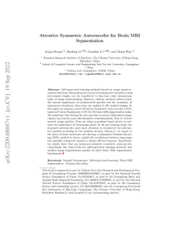 Attentive Symmetric Autoencoder for Brain MRI Segmentation