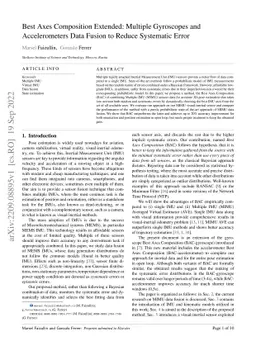 Best Axes Composition Extended: Multiple Gyroscopes and Accelerometers
  Data Fusion to Reduce Systematic Error