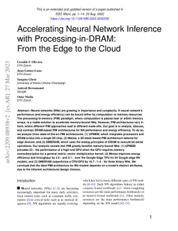 Accelerating Neural Network Inference with Processing-in-DRAM: From the
  Edge to the Cloud