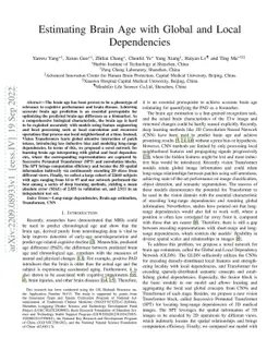 Estimating Brain Age with Global and Local Dependencies