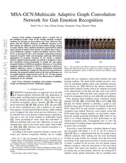 MSA-GCN:Multiscale Adaptive Graph Convolution Network for Gait Emotion
  Recognition