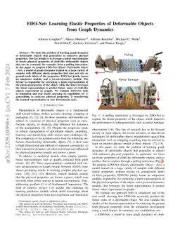 EDO-Net: Learning Elastic Properties of Deformable Objects from Graph
  Dynamics