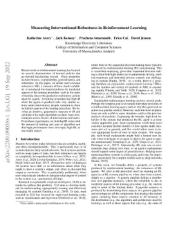 Measuring Interventional Robustness in Reinforcement Learning
