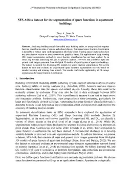 SFS-A68: a dataset for the segmentation of space functions in apartment
  buildings