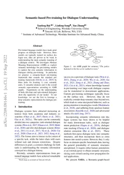 Semantic-based Pre-training for Dialogue Understanding