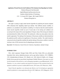 Application of Neural Network in the Prediction of NOx Emissions from
  Degrading Gas Turbine