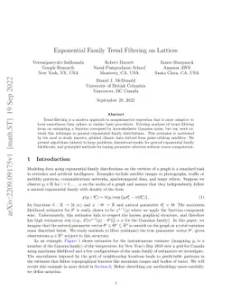Exponential Family Trend Filtering on Lattices