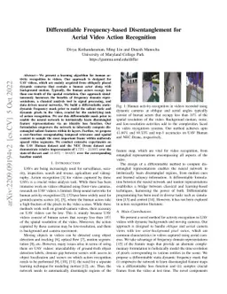 Differentiable Frequency-based Disentanglement for Aerial Video Action
  Recognition