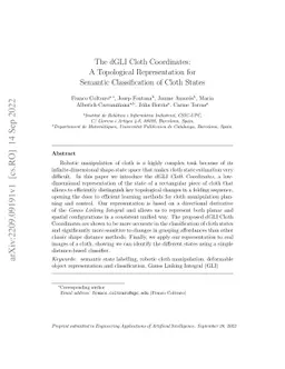 The dGLI Cloth Coordinates: A Topological Representation for Semantic
  Classification of Cloth States