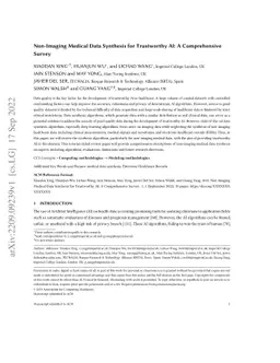 Non-Imaging Medical Data Synthesis for Trustworthy AI: A Comprehensive
  Survey