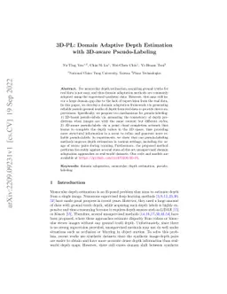 3D-PL: Domain Adaptive Depth Estimation with 3D-aware Pseudo-Labeling