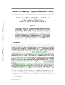 Flexible Neural Image Compression via Code Editing