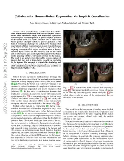 Collaborative Human-Robot Exploration via Implicit Coordination
