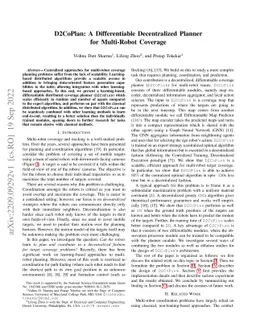 D2CoPlan: A Differentiable Decentralized Planner for Multi-Robot
  Coverage