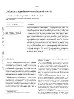 Understanding reinforcement learned crowds