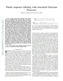 Partial sequence labeling with structured Gaussian Processes