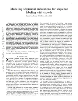 Modeling sequential annotations for sequence labeling with crowds